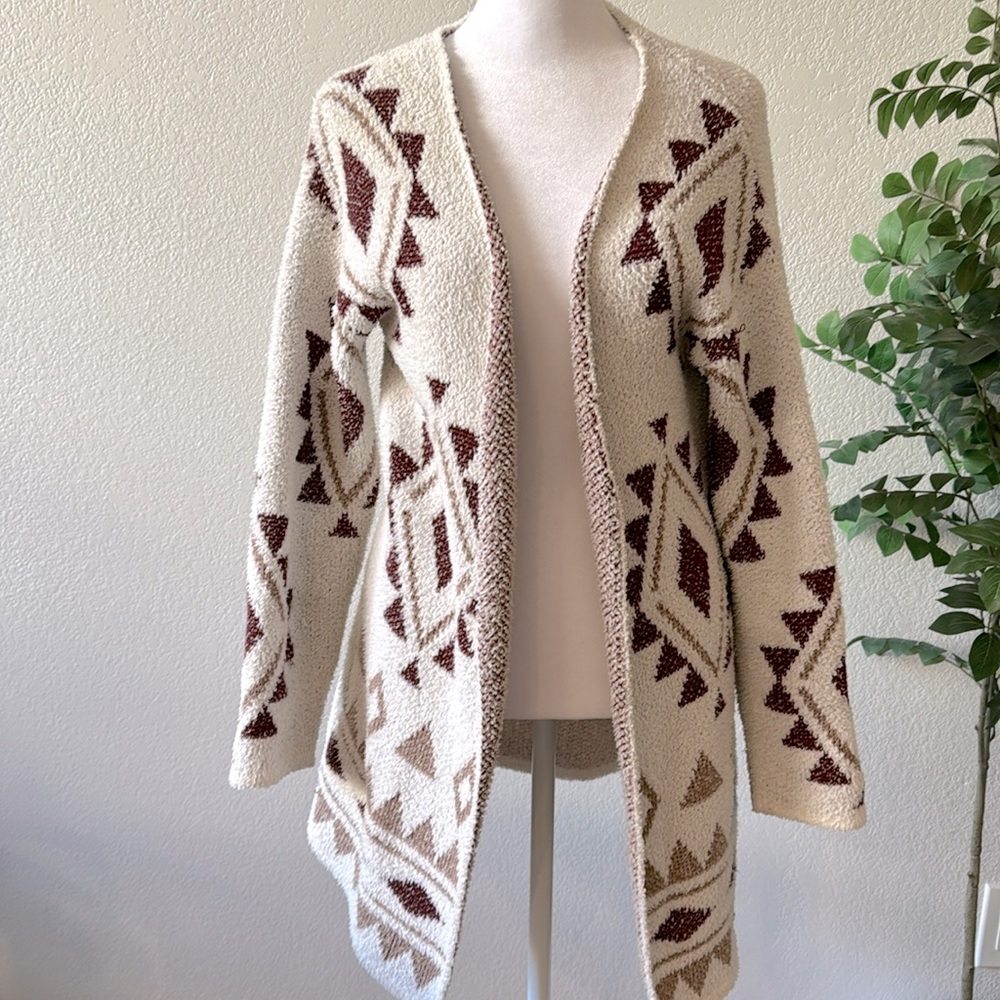 Cotton Emporiumium 100% Polyester Bohemian Fuzzy Long Sleeveeve Sweater Size XS